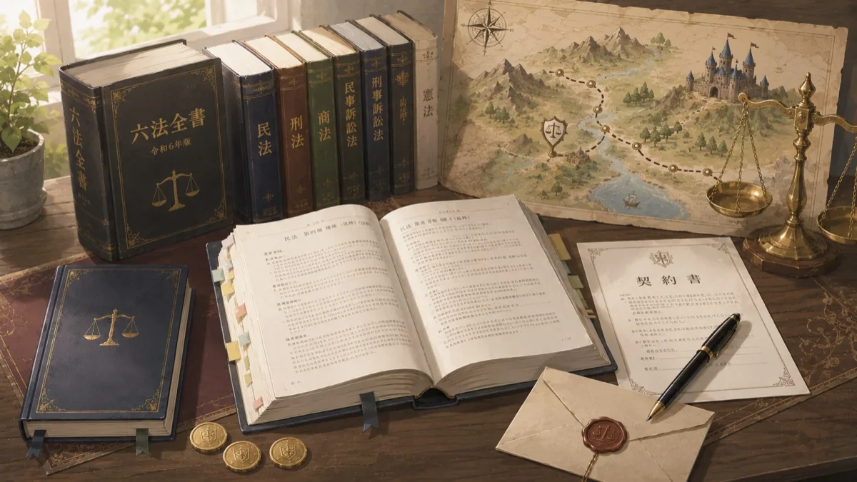 司法書士の法律学習ロードマップを表すStudy Questのカテゴリ画像